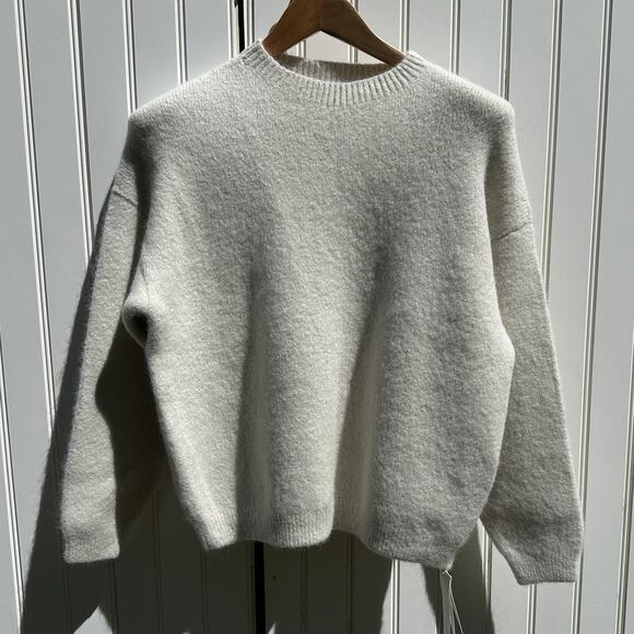 Lauren Manoogian New Suri Alpaca Long Sleeve Crewneck Sweater Celadon Size 1 NWT - Picture 5 of 16